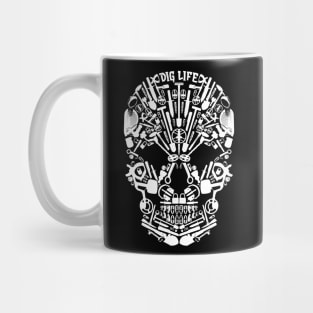 Metal Detecting Skull made my detector tools and finds Mug